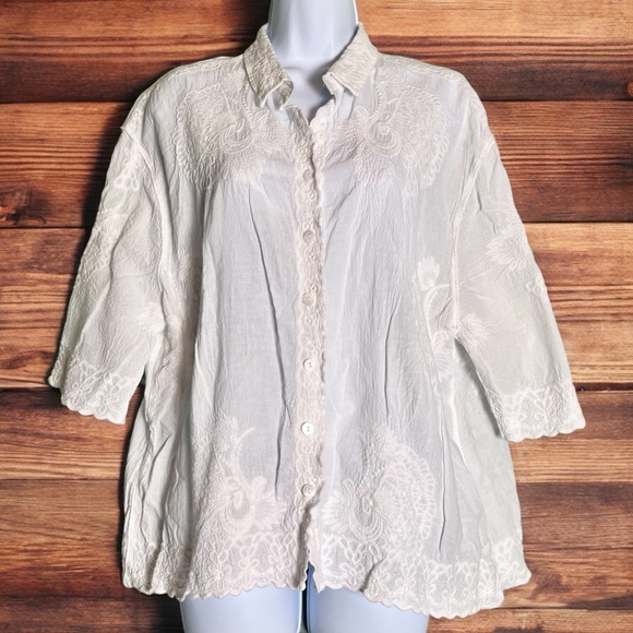 Spiaggia Dolce white embroidered shirt. - Picture 5 of 7